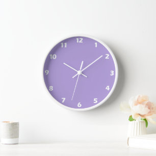 Reloj Color sólido púrpura de color pastel claro
