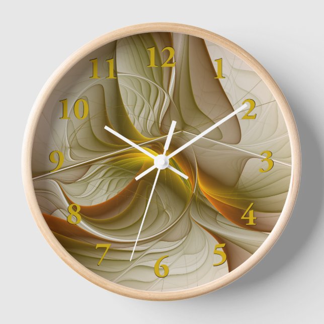 Reloj Colores de metales preciosos, arte fractal abstrac (Anverso)