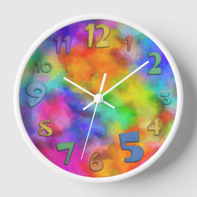 Reloj Colores de nubes arcoiris (Anverso)