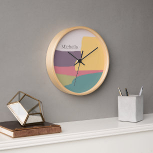 Reloj Colores de verano modernos y triviales