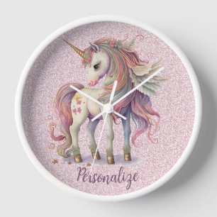 Reloj Colores mágicos arcoíris de unicornio purpurina ro