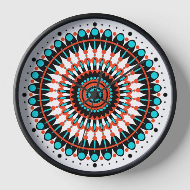 Reloj Colorful Geometric Mandala Art-46456 Large Clock (Anverso)