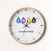 Reloj colorido de tinta CMYK