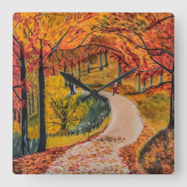 Reloj colorido y tranquilo de pared cuadrado del b