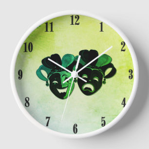 Reloj Comedy and Tragedy Theater Design Green