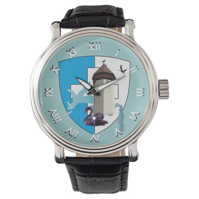 Reloj con borrador de suizo Luzern Suiza (Anverso)
