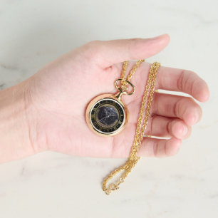 Reloj con collar de diseñador Black Medusa Bling B