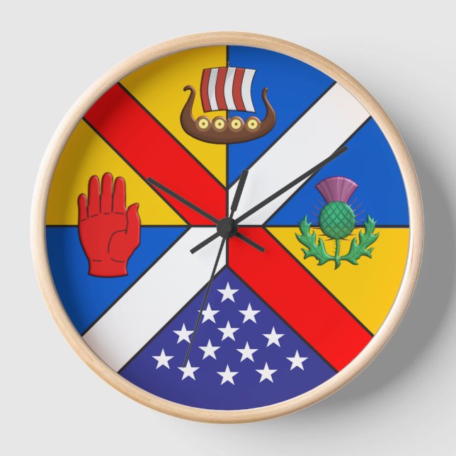 Reloj con diseño de escudo de armas JamFam (Anverso)