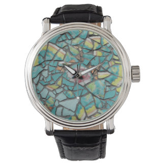 Reloj con diseño de mosaico