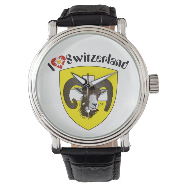 Reloj con el diseño Schaffhausen Suiza del suizo (Anverso)