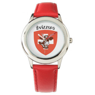 Reloj con el diseño Schweiz Suisse Suiza del suizo