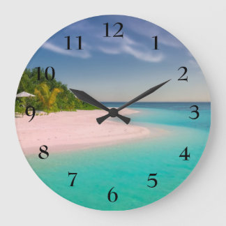 Reloj con escena de playa