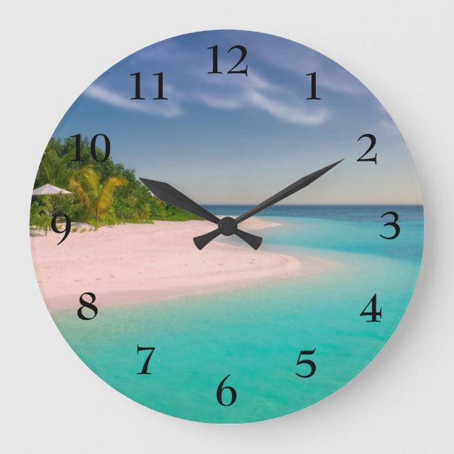 Reloj con escena de playa (Anverso)