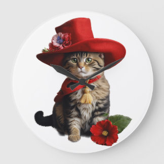 "Reloj con sacudidas: reloj de pared de gato"