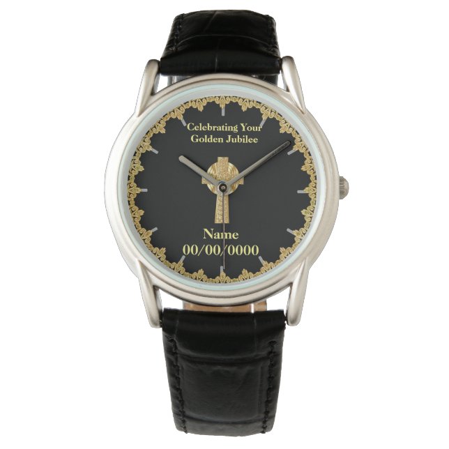Reloj conmemorativo del aniversario del sacerdote  (Anverso)