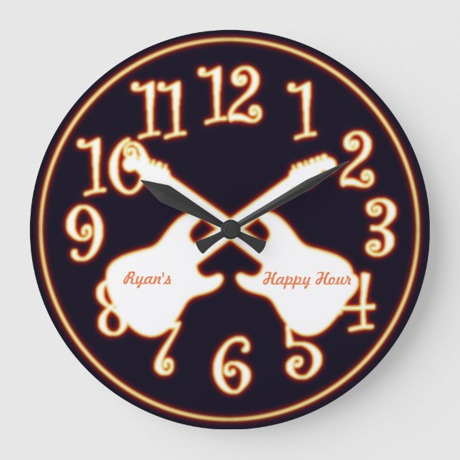 Reloj conocido de Custum de la guitarra caliente (Anverso)