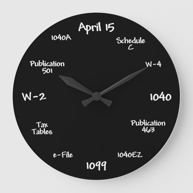 Reloj contable - Reloj de tiempo fiscal (Anverso)