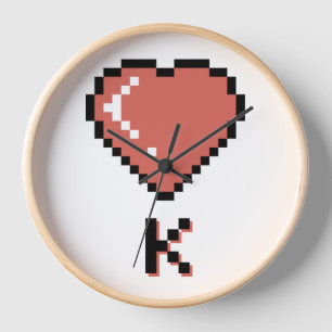 Reloj contorno negro de Heart King