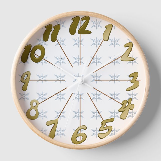 Reloj Copos de nieve de invierno (Anverso)