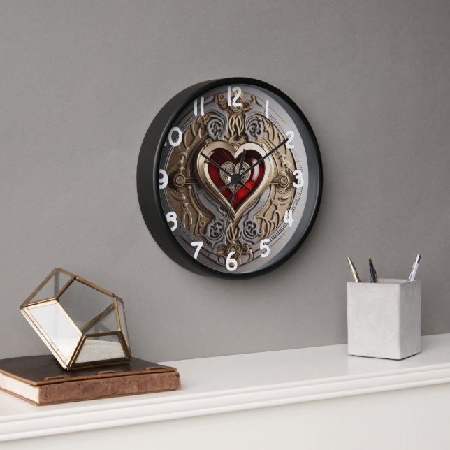 Reloj Corazón de Amor Steampunk Atemporal (Oficina)