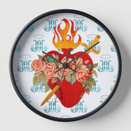 Reloj Corazón inmaculado de Mary Wall Clock