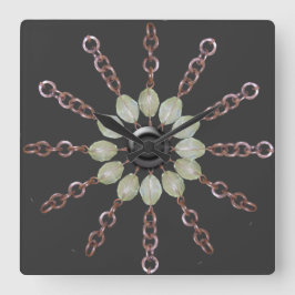 Reloj - Correa de cobre y perlas de vidrio