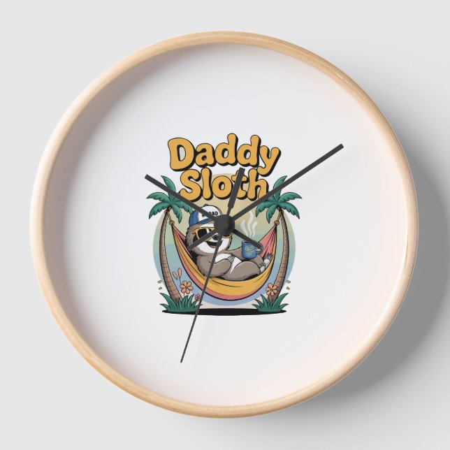 Reloj Cortar papi Sloth Padre (Anverso)