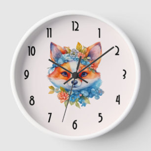 Reloj Corto Naranja Fox con corona floral