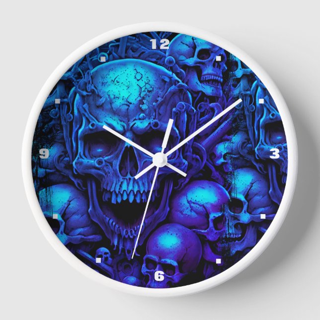 Reloj Cránulos surtidos Blue Scary Gótico Halloween Bike (Anverso)