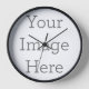 Reloj de Pared, 25,4 cm Marco redondo de madera negra (Front)
