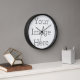Reloj de Pared, 25,4 cm Marco redondo de madera negra (Office)