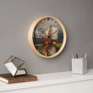 Reloj Creek Side en otoño, original de Gary Poling