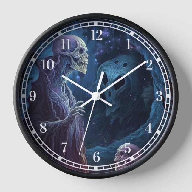 Reloj Criaturas de esqueleto sin muerte arte de terror (Anverso)
