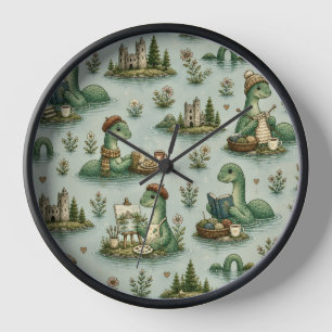 Reloj Criptídeos Acogedores Nessie Monstruo del Lago Nes