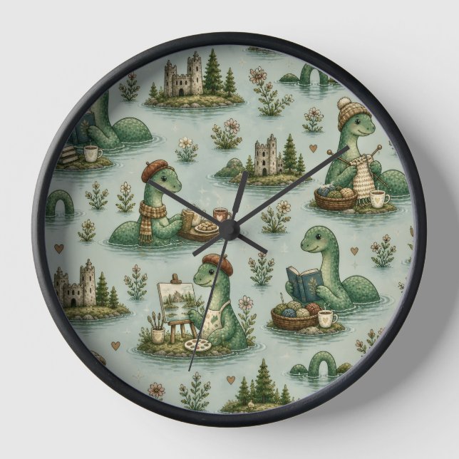 Reloj Criptídeos Acogedores Nessie Monstruo del Lago Nes (Anverso)