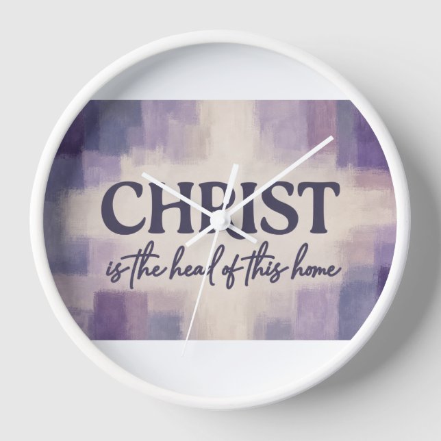 Reloj CRISTO Es la Cabeza de Este Hogar | Cristiano (Anverso)