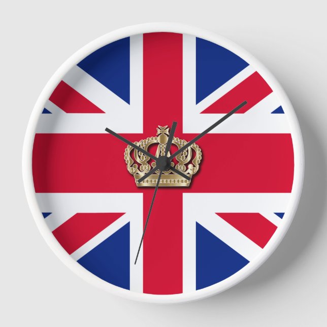Reloj Crown y Union Jack Patriótico (Anverso)