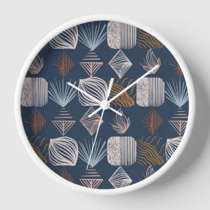 Reloj Crudo trapo tribal caribeño: Azul marino, Boho