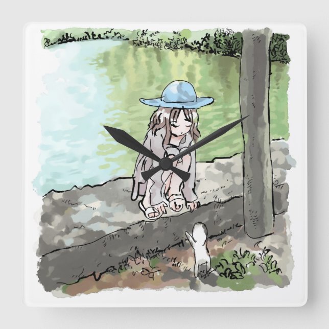 RELOJ CUADRADO さいれなじ (Anverso)