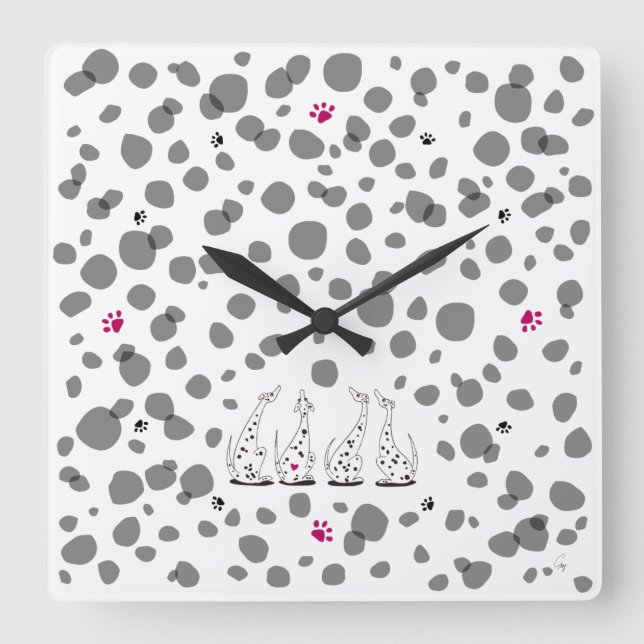RELOJ CUADRADO ダルメシアンの気持ち。 (Anverso)