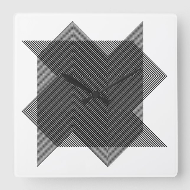 RELOJ CUADRADO モアレ現象でアート作品　030 (Anverso)
