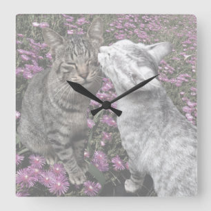 RELOJ CUADRADO 夢 の 中 の 子 た 猫