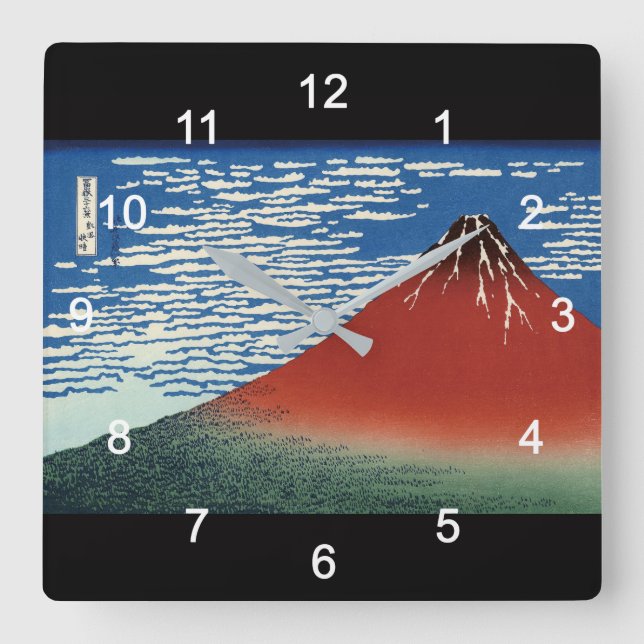 Reloj Cuadrado 葛飾北斎 , Hokusai (Anverso)