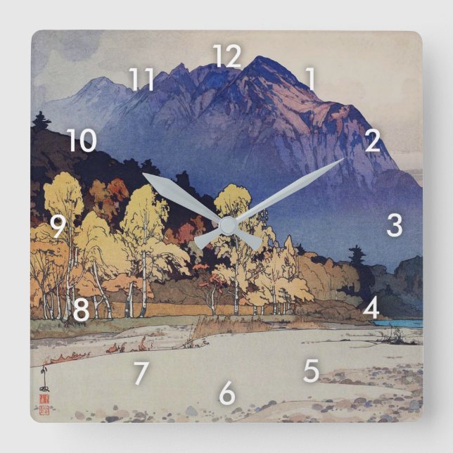Reloj Cuadrado 雨後の穂高山, Hodaka-yama después de la lluvia, Yoshida, (Anverso)