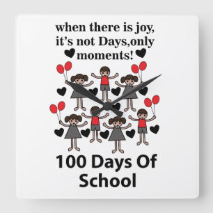Reloj Cuadrado 100 días de escuela