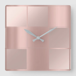 Reloj Cuadrado 10 flacos subió geometría del cuadrado del