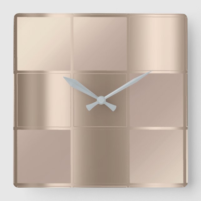 Reloj Cuadrado 10 Minutos Marfil-Beige-Bronce (Anverso)