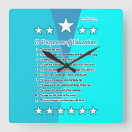Reloj Cuadrado 11 Finalidades de la educación