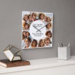 Reloj Cuadrado 12 Cuadrícula de fotos mínima con cuadrado de text<br><div class="desc">Usa fotos de 12 cuadrados y haz un collage de fotos único y a la moda con un lugar para un nombre o una fecha familiar. Si necesita mover algo,  haga clic en el botón personalizar para realizar cambios.</div>