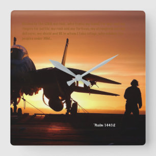 Reloj Cuadrado 144:1 del salmo de "mi roca" - 2